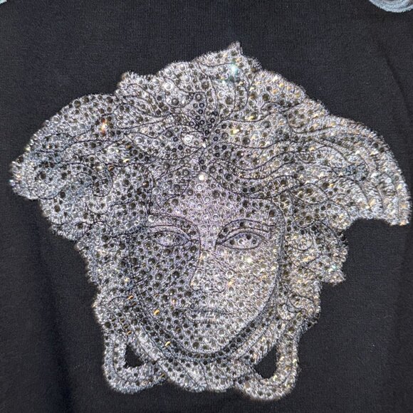 AUTHENTIC MENS VERSACE RHINESTONE MEDUSA T SHIRT SIZE SLIM 4XL....FITS 2XL $2150 - Picture 4 of 15